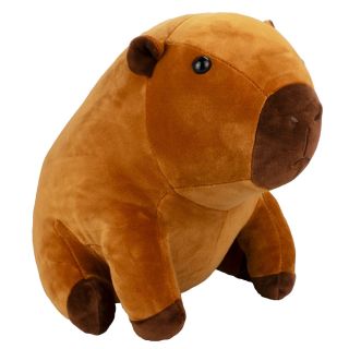 Capivara Marrom Escuro Sentado Pelagem Curta 18.5cm - Pelúcia