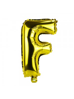 Balão Metalizado Letra F Dourado 34x10x20cm