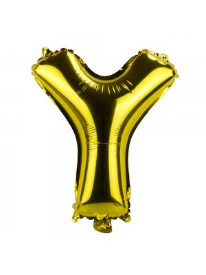 Balão Metalizado Letra Y Dourado 34x11x30cm
