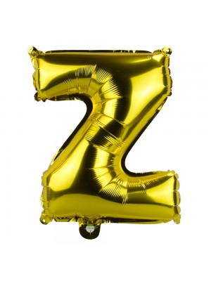 Balão Metalizado Letra Z Dourado 31x10x26cm