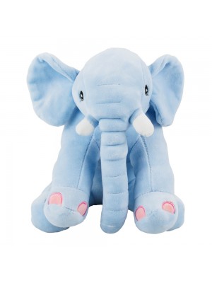 Elefante Azul Sentado 24cm - Pelúcia
