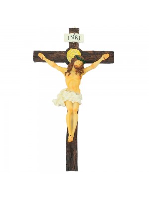 ALJB1064-13-E | Crucifixo 33cm - Enfeite Resina