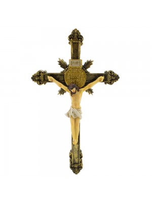 Crucifixo De Parede 26.5cm - Enfeite Resina