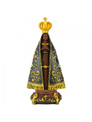 Nossa Senhora Aparecida Reza Ave Maria 33cm - Enfeite Resina