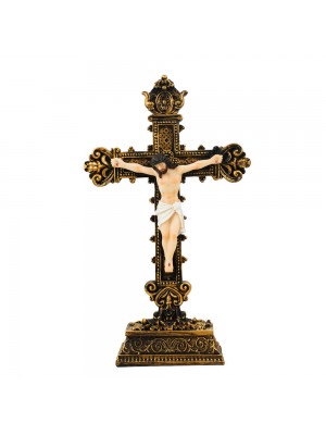 Crucifixo Para Mesa 22.5cm - Enfeite Resina