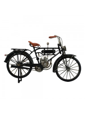 Bicicleta Motorizada Preta 18x32x7.5cm Estilo Retrô - Vintage
