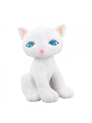 Gato Branco Sentado 36cm - Pelúcia