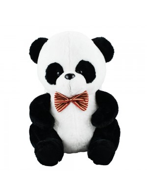 Urso Panda Sentado Gravata Borboleta 29cm - Pelúcia