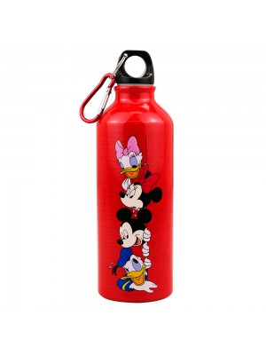 Garrafa Alumínio Vermelho Turma Mickey Minnie 500ml - Disney