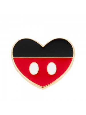 Broche Coração Cores Mickey 2.1x2.6cm - Disney