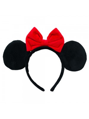 Tiara Laço Vermelho Orelhas Pretas Minnie - Disney