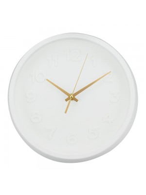 Relógio Parede Redondo Branco 27x5x27cm