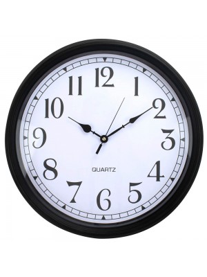 Relógio Parede Redondo Preto 46x46cm