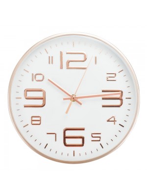Relógio Parede Redondo Rosê 24.5x4.5x24.5cm