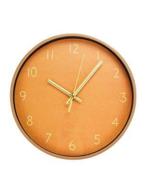 Relógio Parede Redondo Laranja 24.5x4.5x24.5cm