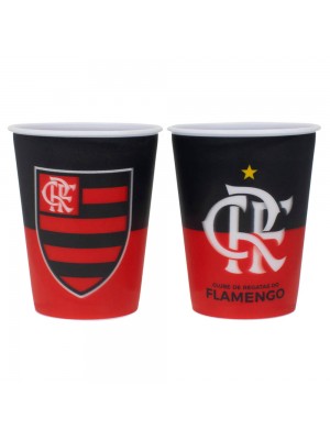 Jogo 2 Copos Plástico 3D 400ml - Flamengo