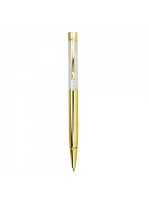 Caneta Roller Pen Dourado Cristais 1mm