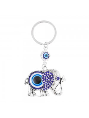 Chaveiro Elefante Olho Grego Azul 3.5cm