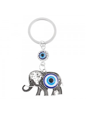 Chaveiro Elefante Olho Grego Azul 3cm