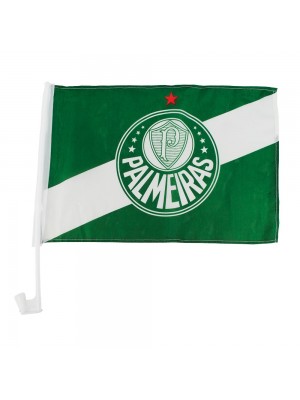 Bandeira Haste Plástico Vidro Carro 31x46cm - Palmeiras