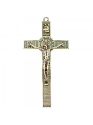 Crucifixo Dourado Metal 30x15cm