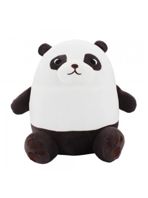 Panda Sentado Marrom Branco 26cm - Pelúcia