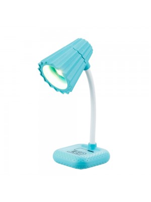 Mini Luminária Abajur Articulada Turquesa Com Ímã 10.5cm