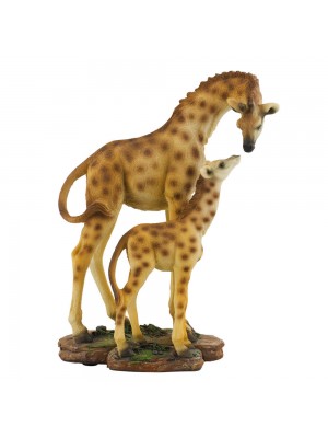 Girafas Mãe E Filhote 18.5cm - Animais Resina