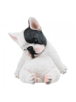 Cachorro Bulldog Francês Dormindo 14cm - Animais Resina