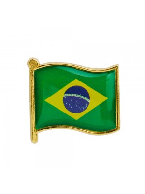 Broche Bandeira Brasil 2.5x2.5cm