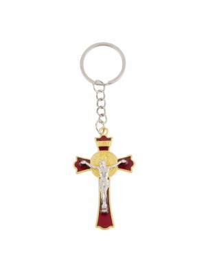 Chaveiro Crucifixo Vermelho 6cm