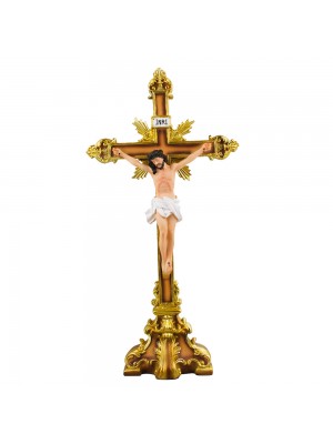 Crucifixo De Mesa 41cm - Enfeite Resina
