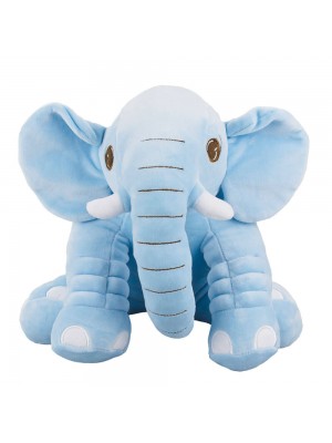 Elefante Azul Sentado 27cm - Pelúcia