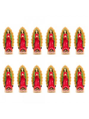Jg 12 Nossa Senhora Guadalupe 8cm - Enfeite Resina Plástica