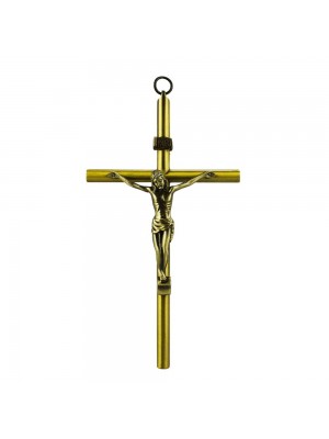 Crucifixo Dourado Pendurar 20cm - Enfeite Metal