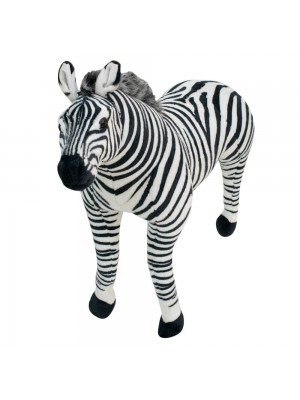 Zebra Realista Em Pé 110cm - Pelúcia