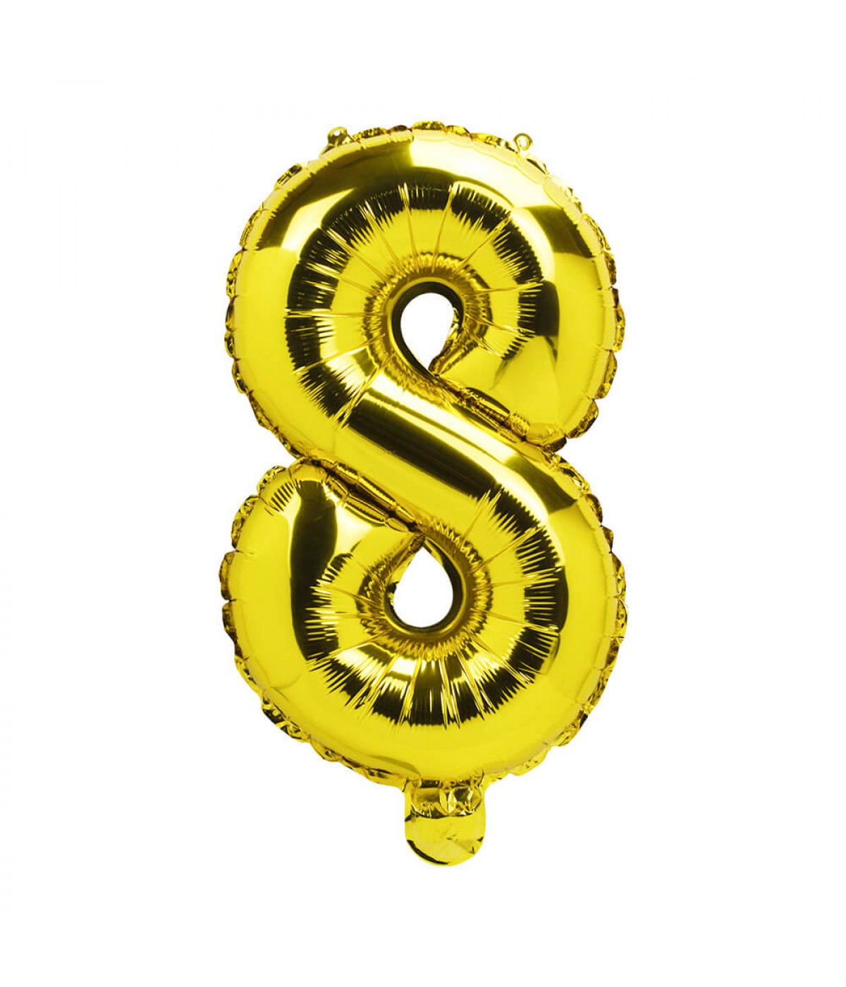 Balão Metalizado Número Pequeno Dourado 35cm – Festa Prática