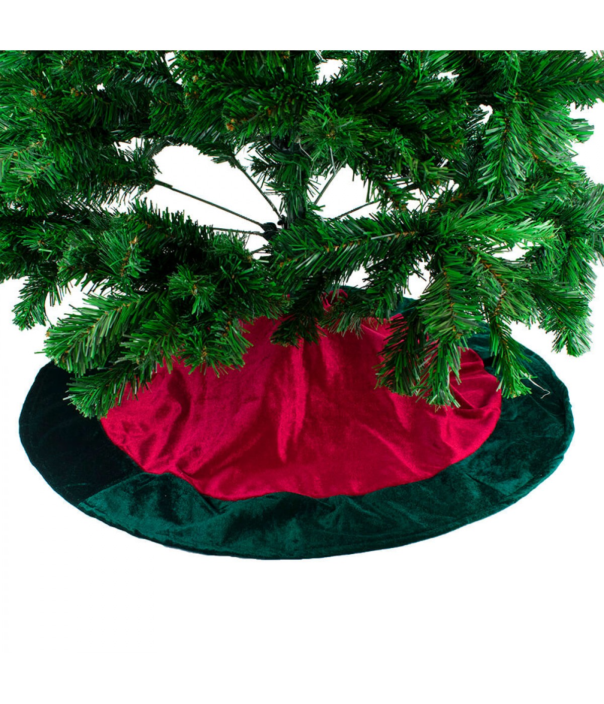 Capa Vermelha Verde Para Base Árvore Natal 80cm - Enfeite Natalino| SAI80C  | Minas de Presentes