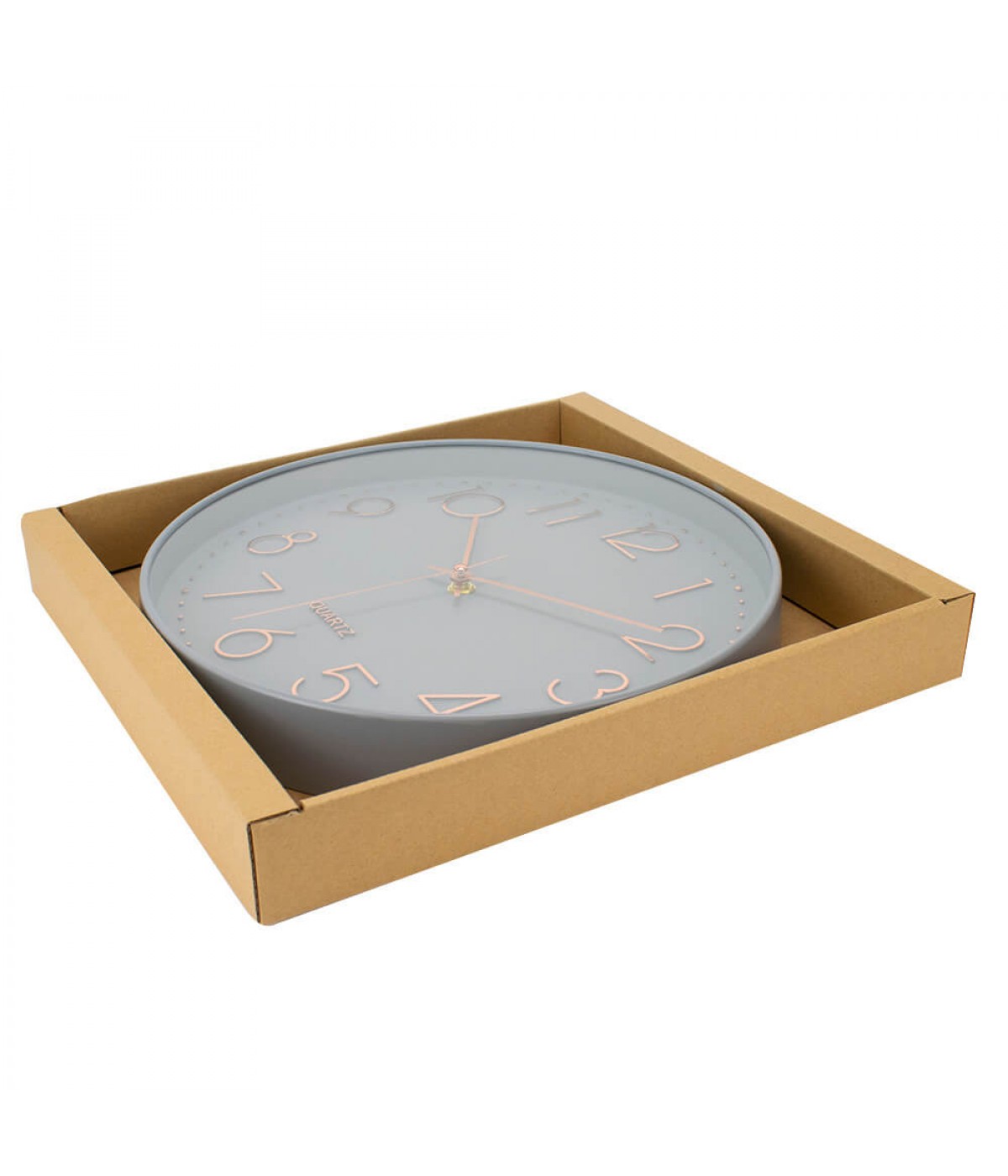Relógio Parede cinza 30x30cm, TC92671-G-M